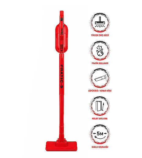 Fantom Pratıc-S P 1200 Toz Torbasız Dikey Süpürge Kırmızı 