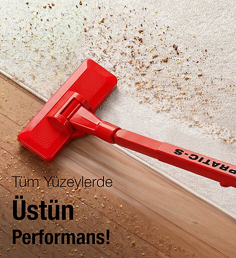 Fantom Pratıc-S P 1200 Toz Torbasız Dikey Süpürge Kırmızı - 8