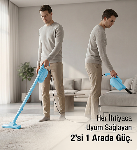 Fantom Pratıc-S P 1200 Toz Torbasız Dikey Süpürge Mavi - 5