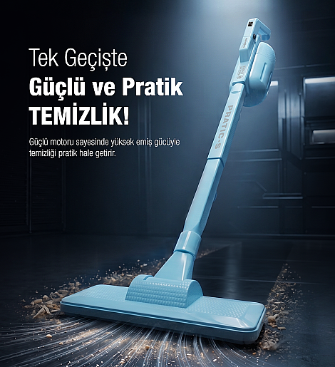 Fantom Pratıc-S P 1200 Toz Torbasız Dikey Süpürge Mavi - 7