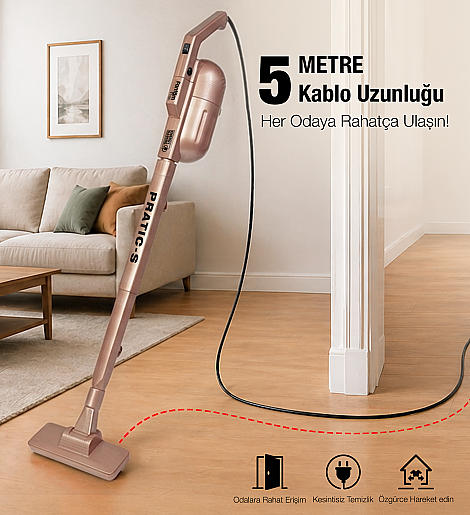 Fantom Pratıc-S P 1200 Toz Torbasız Dikey Süpürge Rose Gold - 13