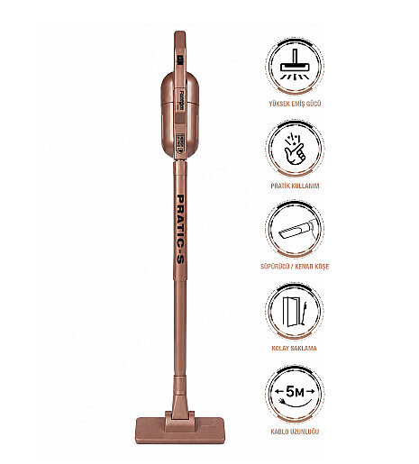 Fantom Pratıc-S P 1200 Toz Torbasız Dikey Süpürge Rose Gold 