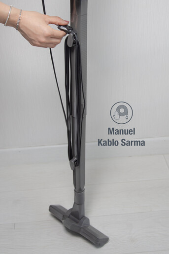 Fantom Pratıc-Xl P 1300 Toz Torbasız Dikey Süpürge Antrasit - 8