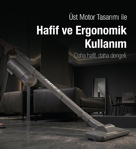 Fantom Pratıc-XL P 1300 Toz Torbasız Dikey Süpürge Antrasit - 8