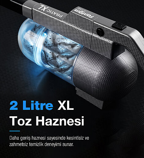 Fantom Pratıc-XL P 1300 Toz Torbasız Dikey Süpürge Antrasit - 9