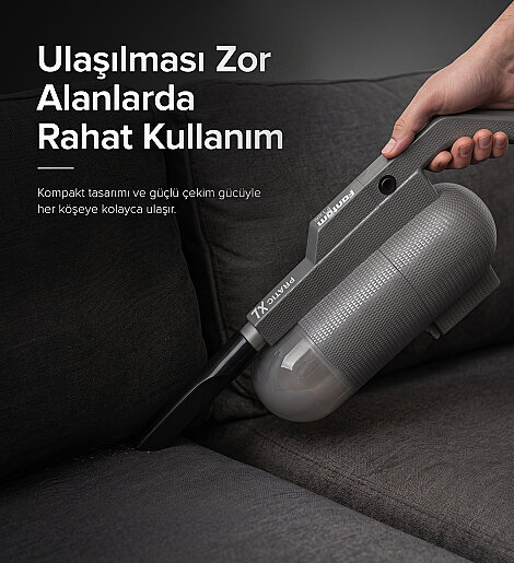 Fantom Pratıc-XL P 1300 Toz Torbasız Dikey Süpürge Antrasit - 11