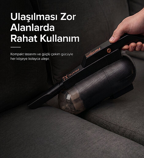Fantom Pratıc-XL P 1300 Toz Torbasız Dikey Süpürge Siyah - 11