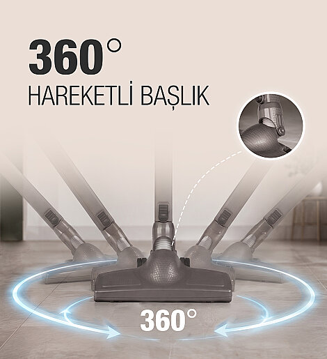 Fantom Provac P 5000 Cyclone Dikey Süpürge Antrasit - 12