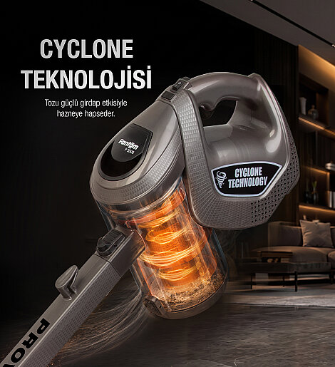 Fantom Provac P 5000 Cyclone Dikey Süpürge Antrasit - 7