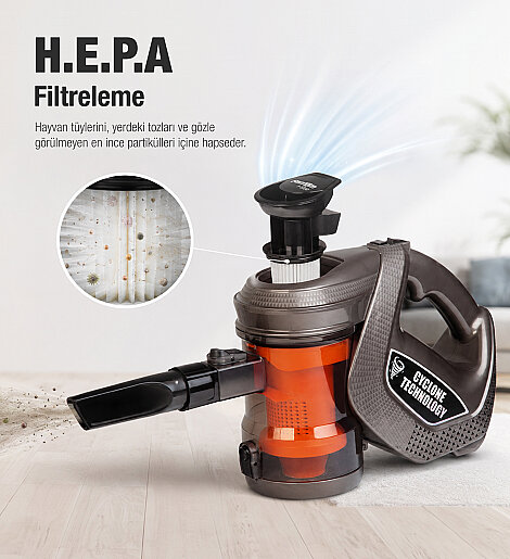 Fantom Provac P 5000 Cyclone Dikey Süpürge Antrasit - 14