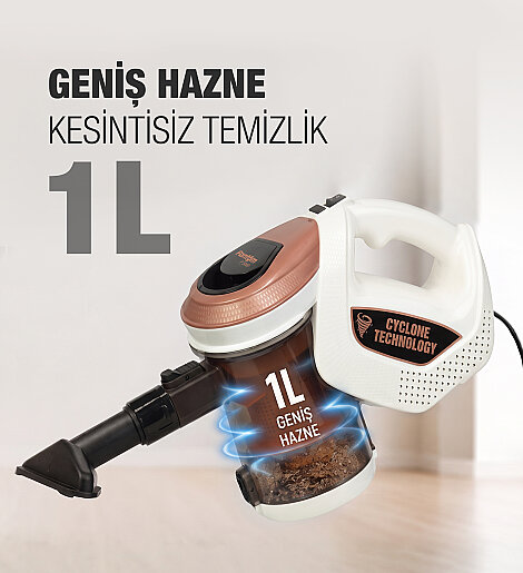 Fantom Provac P 5000 Cyclone Dikey Süpürge Krem - 8