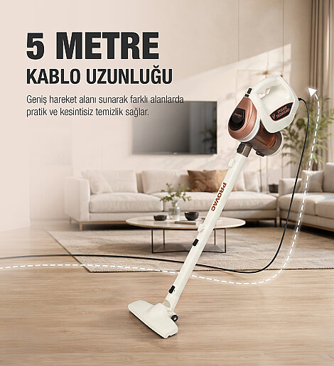Fantom Provac P 5000 Cyclone Dikey Süpürge Krem - 17