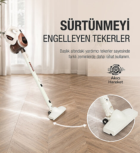 Fantom Provac P 5000 Cyclone Dikey Süpürge Krem - 7