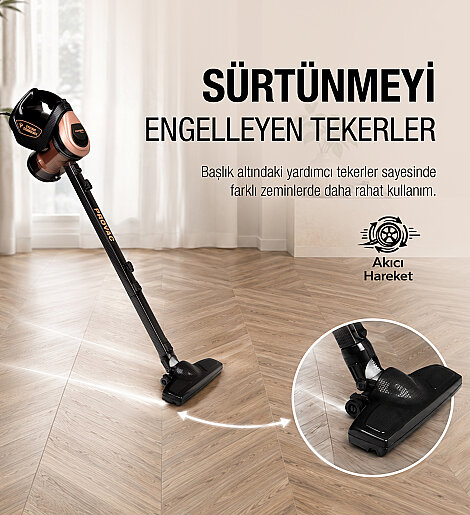 Fantom Provac P 5000 Cyclone Dikey Süpürge Siyah - 7