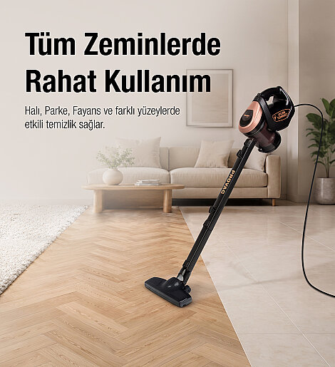 Fantom Provac P 5000 Cyclone Dikey Süpürge Siyah - 10