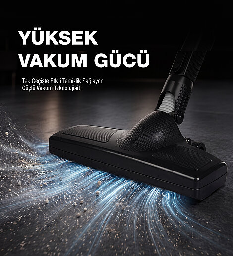 Fantom Provac P 5000 Cyclone Dikey Süpürge Siyah - 3