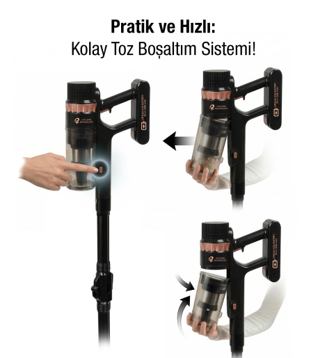 Fantom Quantum P 2050 Dikey Şarjlı Süp. Siyah - 17