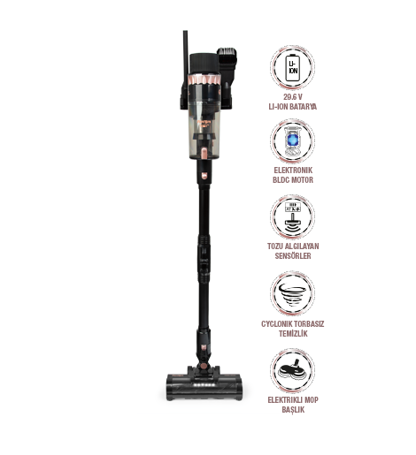 Fantom Quantum P 2050 Dikey Şarjlı Süp. Siyah - 1