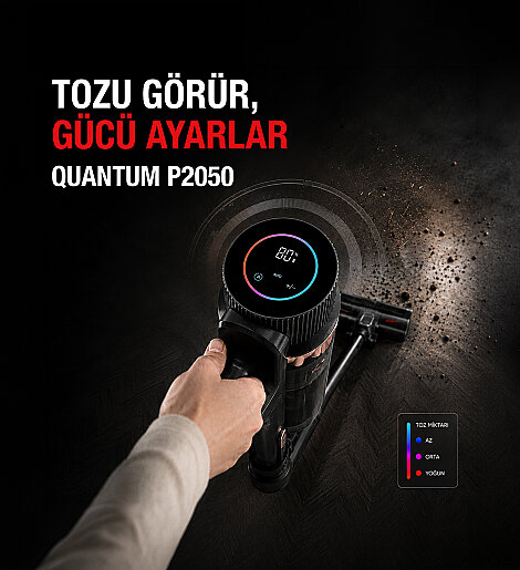 Fantom Quantum P 2050 Dikey Şarjlı Süp. Siyah - 11