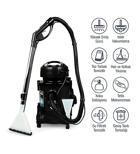 Fantom Robotıx CC 9500 Halı Yıkama Makinesi Siyah - FANTOM
