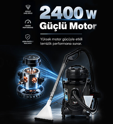 Fantom Robotıx CC 9500 Halı Yıkama Makinesi Siyah - 6
