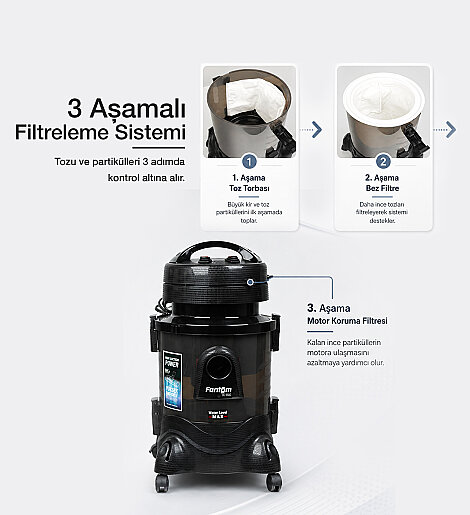 Fantom Robotıx CC 9500 Halı Yıkama Makinesi Siyah - 8