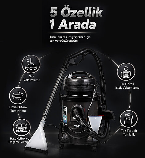 Fantom Robotıx CC 9500 Halı Yıkama Makinesi Siyah - 9
