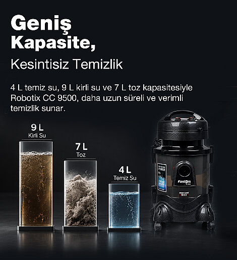 Fantom Robotıx CC 9500 Halı Yıkama Makinesi Siyah - 14