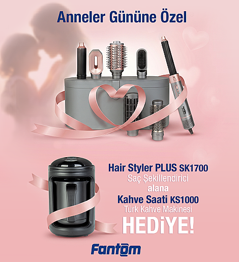 Fantom Sk 1700 Haır Stayler + Ks 1000 Kahve Mak. Hediyeli Antrasit - Fantom
