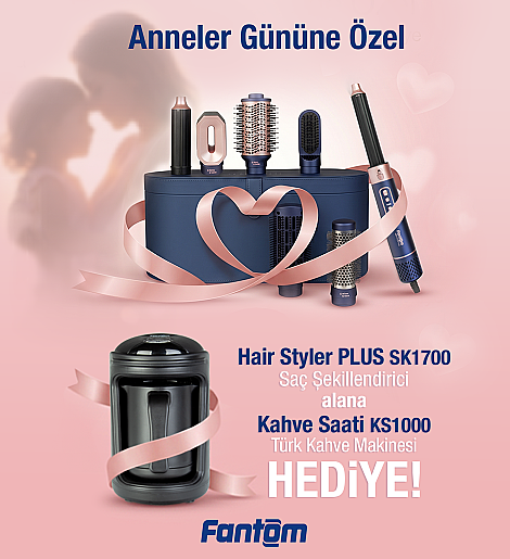 Fantom Sk 1700 Haır Stayler + Ks 1000 Kahve Mak. Hediyeli Mavi - Fantom
